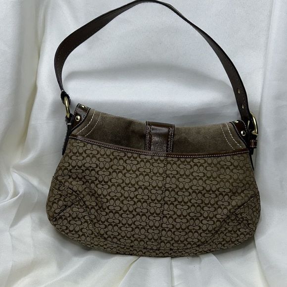 Signature Coach bag with suede and rivet detail - Picture 3 of 5